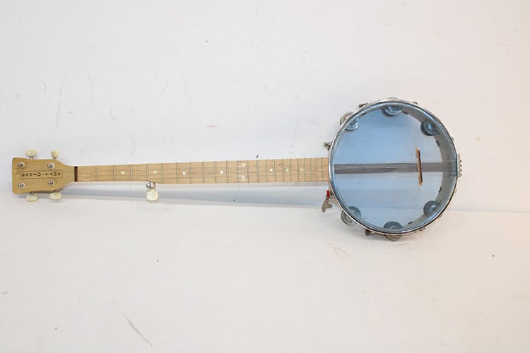 5 String Banjoitam Banjo with a Tambourine Base (1 of 6)