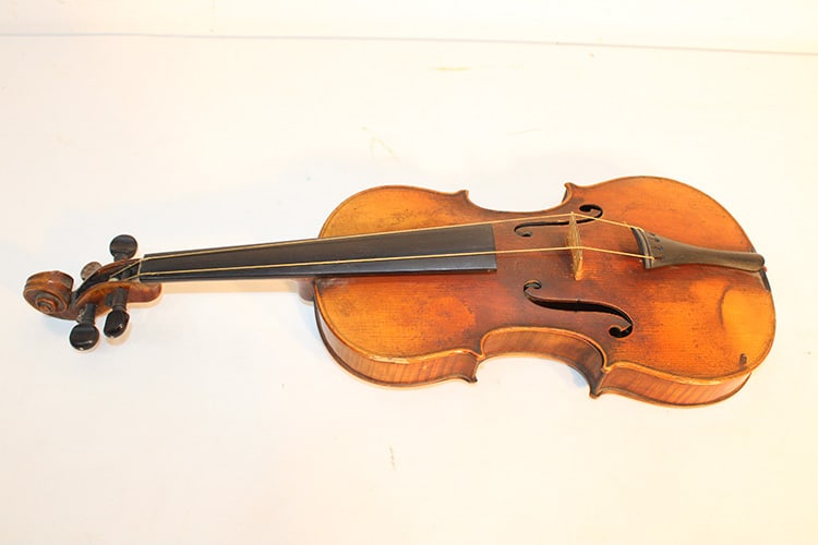 Early 4/4 Violin Labeled Joseph Guarnerius April 27, 1885: Early 4/4 Violin Labeled Joseph Guarnerius April 27, 1885. Figural maple back. Estate fresh. Approximately 23.5" long.