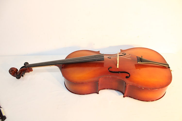 Full Size Howard Core Academy Series 4/4 Cello: Full Size Howard Core Academy Series 4/4 Cello. Model A-30, 2013, has a repair on the neck (see photo). 30" base, 49" long overall.