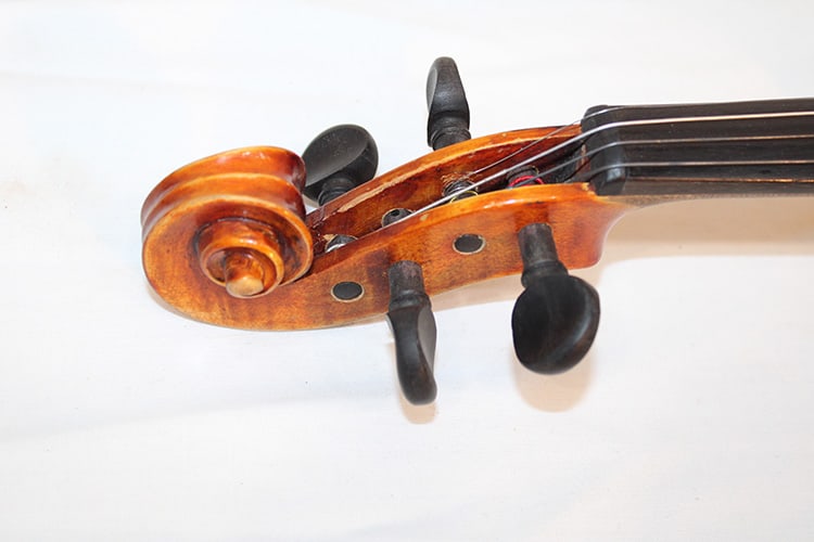 Old 4/4 Violin Labeled Josef Guarnarius, plus Bow - 4