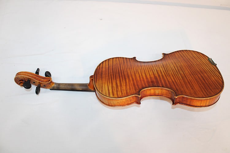 Old 4/4 Violin Labeled Josef Guarnarius, plus Bow - 5