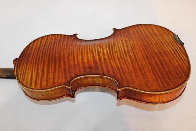 Old 4/4 Violin Labeled Josef Guarnarius, plus Bow - 6