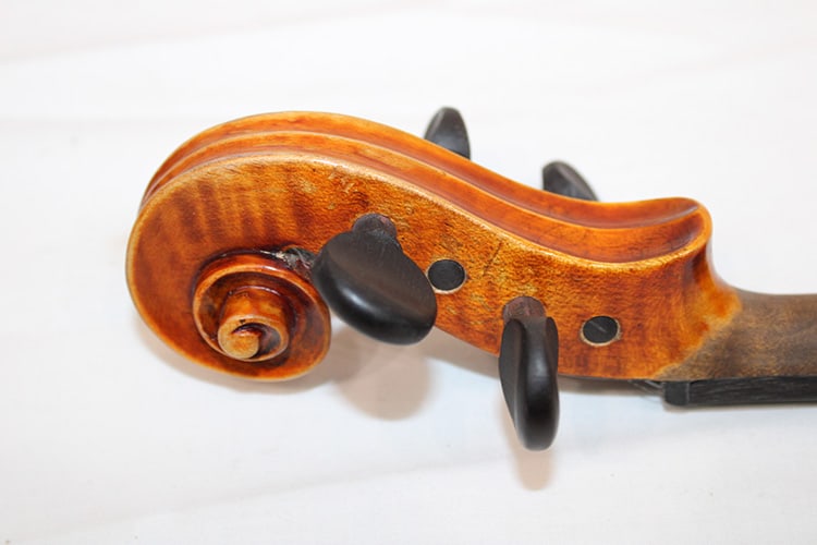 Old 4/4 Violin Labeled Josef Guarnarius, plus Bow - 7