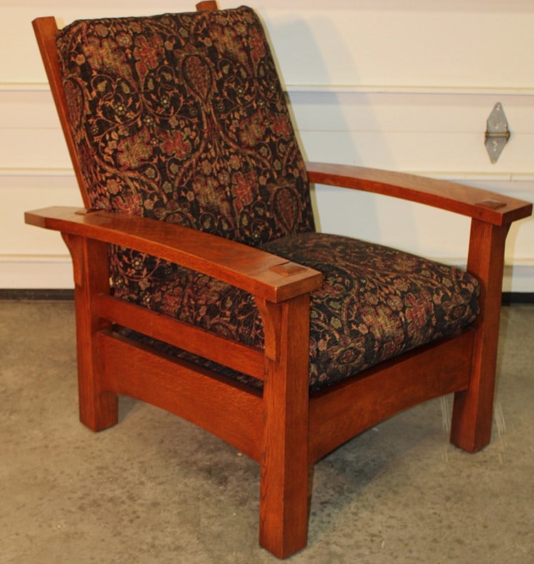 Real Nice Contemporary Oak Stickley Bow Arm Morris Chair (1 of 8)