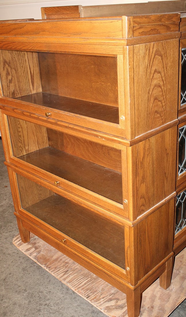 Pristine Contemporary 3 Section Oak Hale Stacking Bookcase - 3