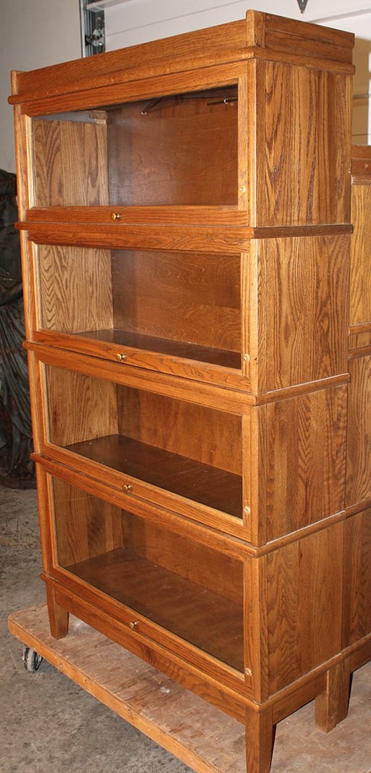 Tall Hale 4 Section Oak Stacking Bookcase - 2