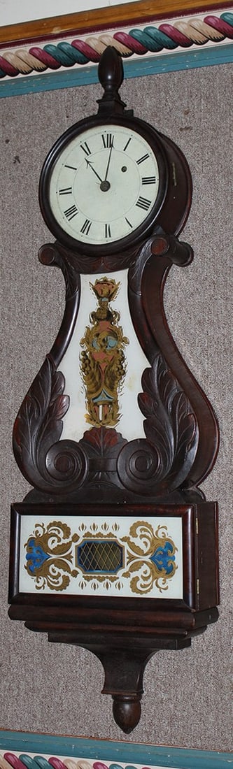 Period Weight driven Lyre Shape Banjo Clock (1 of 8)