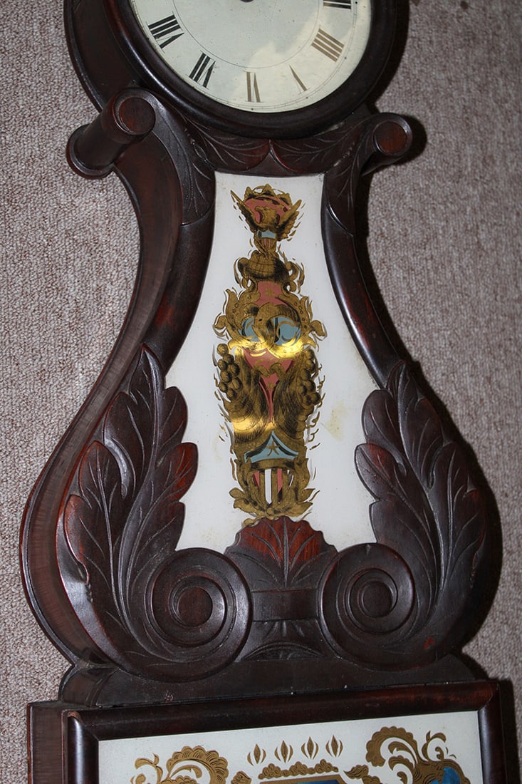 Period Weight driven Lyre Shape Banjo Clock - 3