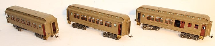 3 - Standard Gauge Train Cars, 2 - Parlor, and 1 - Observation (1 of 6)
