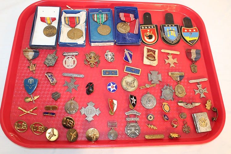 Large Group of Vintage Military Badges, Pins and Medals (1 of 5)