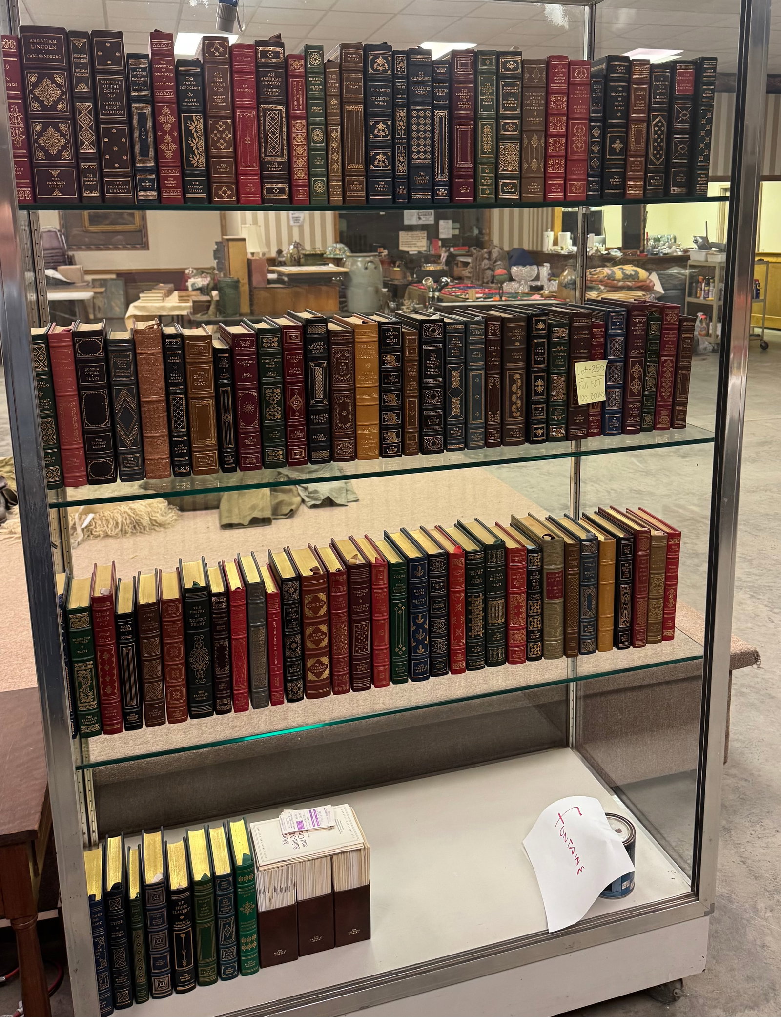Franklin Library - The 100 Greatest Masterpieces of American Literature: Franklin Library - The 100 Greatest Masterpieces of American Literature 1976-1984 full leather hardcover, Limited Edition Collection. Full 100 volume set plus full Notes from the Editors.