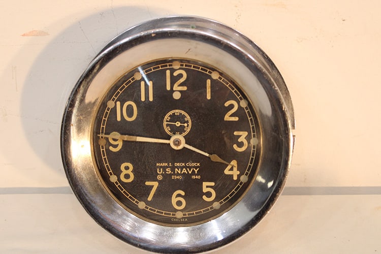 Chelsea U.S. Navy Mark I Deck Clock WWII (1 of 6)