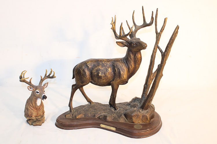 2 Wildlife Sculptures, Larger is Bronze (1 of 9)