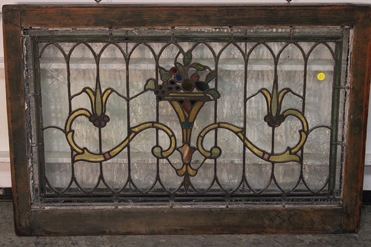 Victorian Floral Leaded Stain Glass Window (1 of 4)