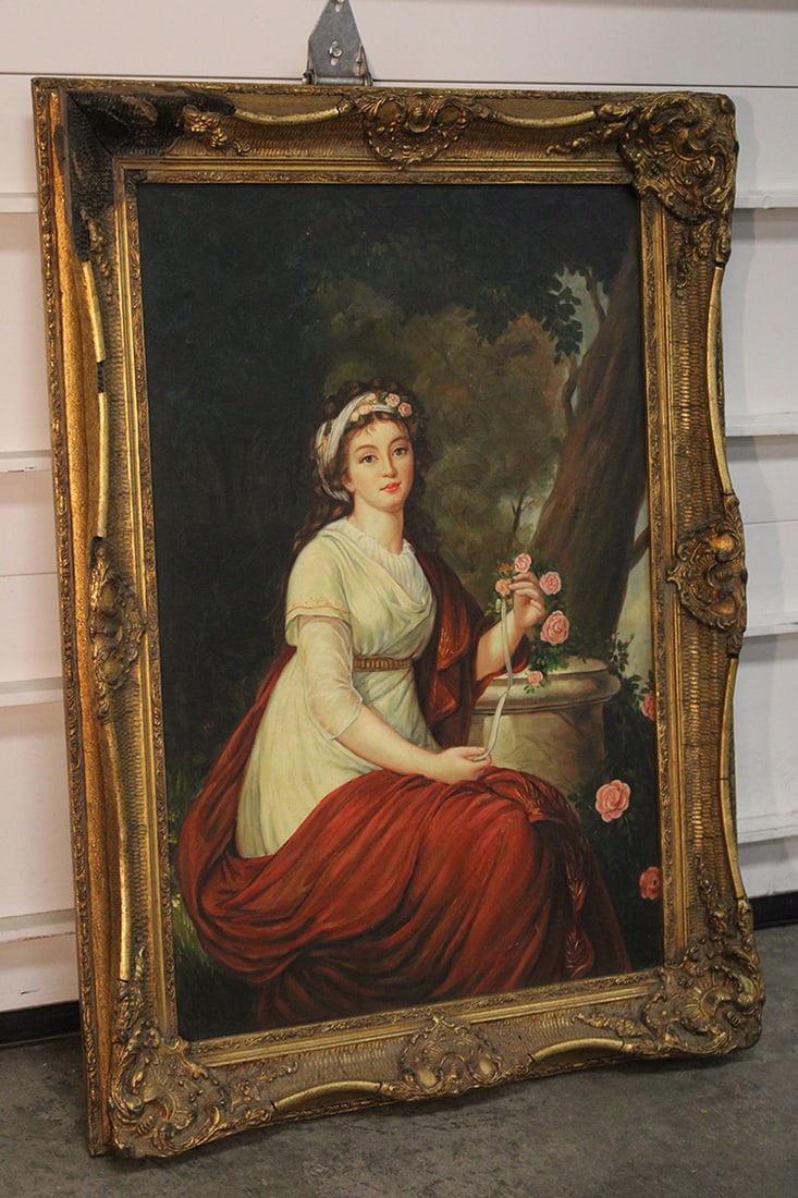 Oil on Canvas Painting of a Beautiful Lady (1 of 6)