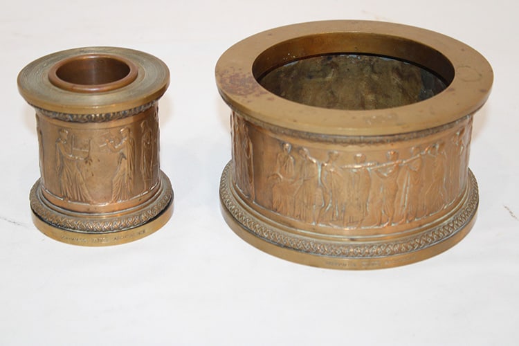 2 Signed Gorham & Co. Archt. Bronze Neoclassical Desk Pieces (1 of 8)