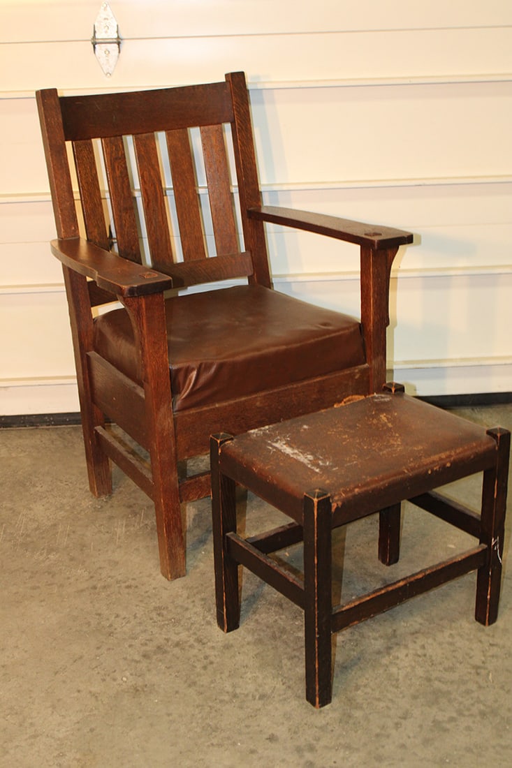 Signed J.M. Young Mission Arm Chair (1 of 6)