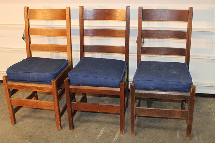 3 Signed L & J G Stickley Antique Mission Chairs (1 of 6)