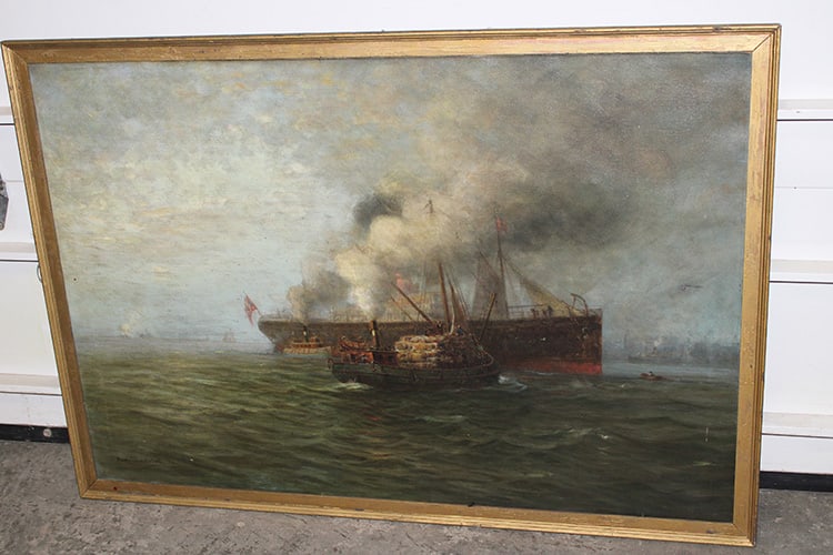 Early Maritime Painting, Artist Signed Hendricks Hallett (1 of 6)