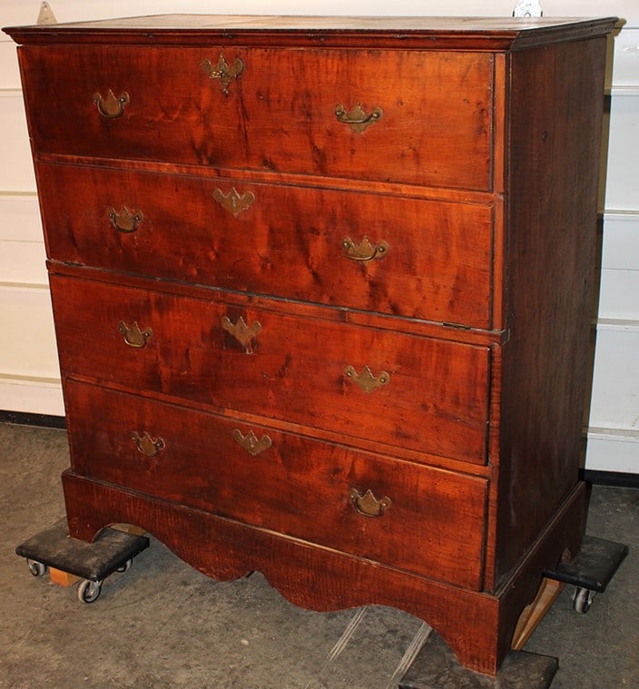 Period Tiger Maple Blanket Chest (1 of 6)