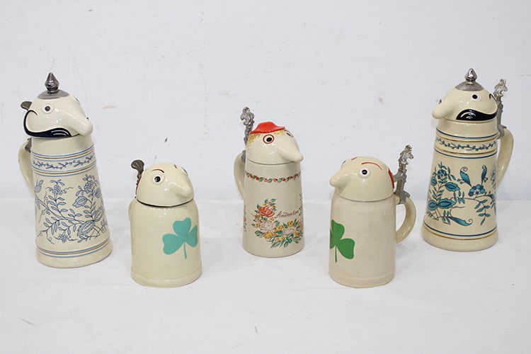 2 Sets of Vintage Schultz & Dooley Utica Club Beer Steins (1 of 5)