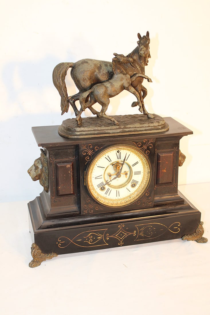 Ansonia Mantel Clock with Open Escapement (1 of 5)