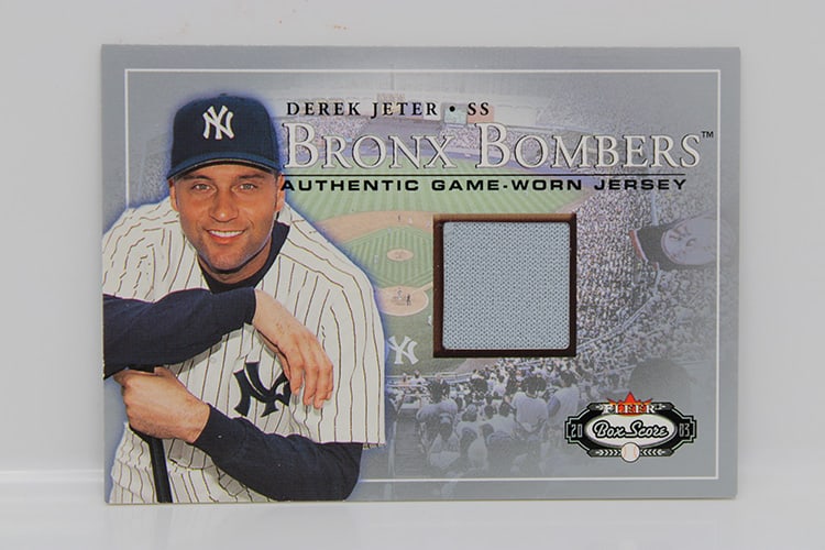 2003 Fleer Baseball Cards: 2003 Fleer Box Score Inserts. Press Clippings 1-20, Press Clippings Double (1-4,7,9,10), Press Clippings Game Jersey 1-29, Wave of the Future (1-5,8-10), Bronx Bombers (1,3-10), World Piece Game Worn