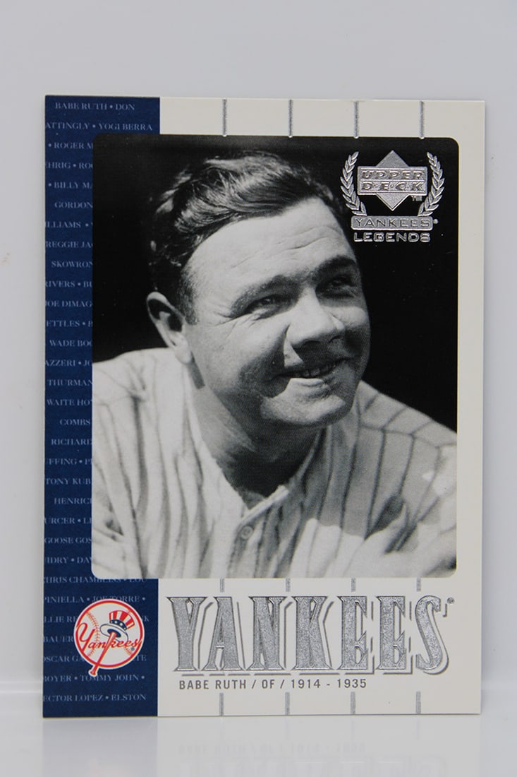 2000 Upper Deck Baseball Cards: 2000 Upper Deck Yankees Legends complete set 1-90 (missing #35) plus inserts (The Golden Years, Murderer's Row, The New Dynasty, Monument Park, Pride of the Pinstripes). 2000 Upper Deck Legends