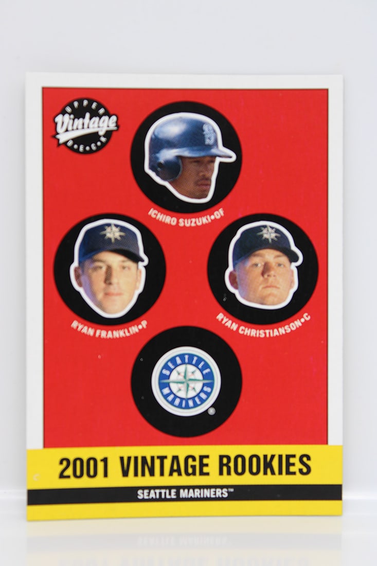 2001 & 2002 Upper Deck Baseball Cards: 2001 Upper Deck Vintage complete set. 2001 Upper Deck Premier Prospects complete set. 2002 Upper Deck partial base set 1-200. 2002 Upper Deck MVP.