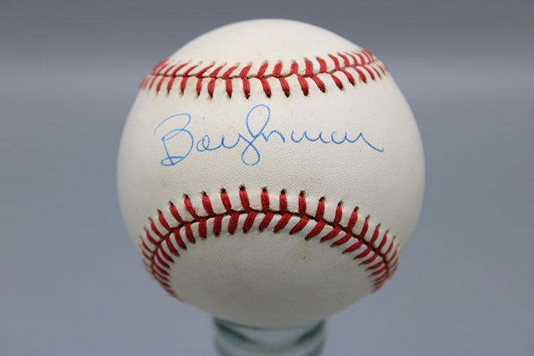 Bobby Mercer Signed Baseball: Bobby Mercer signed baseball from a Schenectady collector's estate.
