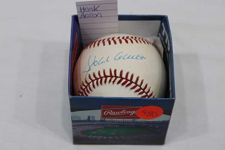 Hank Aaron Signed Baseball - 2