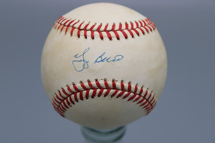Yogi Berra Signed Baseball: Yogi Berra signed baseball from a Schenectady collector's estate.