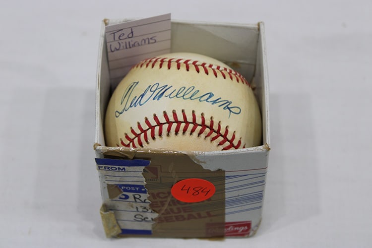 Ted Williams Signed Baseball - 2