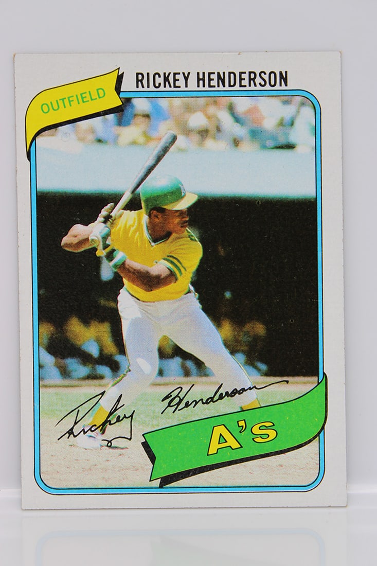 1980 Topps Baseball Cards: 1980 Topps Baseball complete set 1-726 (missing 329), has Rickey Henderson rookie card.