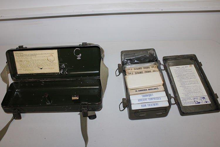 Untouched WW2 First Aid Kit & Other Container (1 of 8)