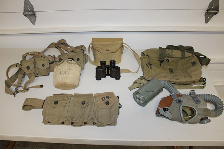 Group of WW2 Items Including Gas Mask (1 of 5)