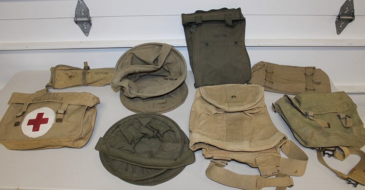 Group of WW2 Items Including Collapsible Water Buckets (1 of 6)