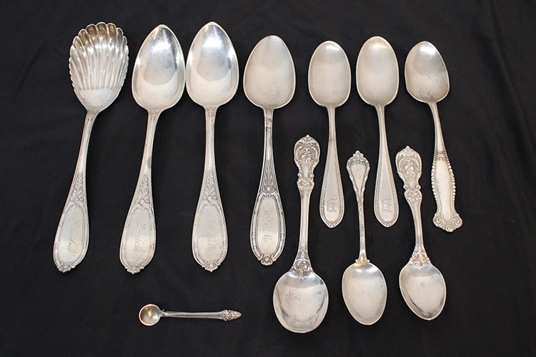 Group Of Large Sterling Spoons 15 Ozt (1 of 4)