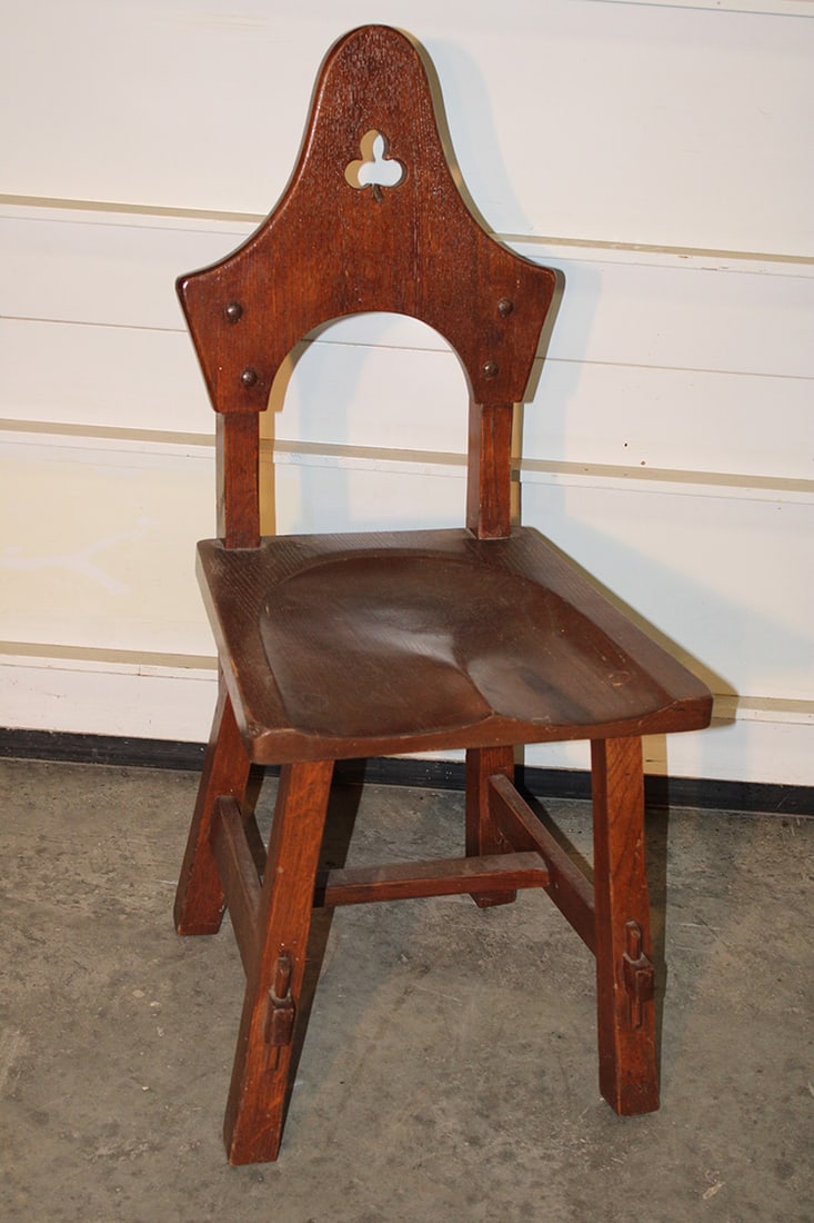 Rare Limbert Mission Oak Hall Chair (1 of 4)