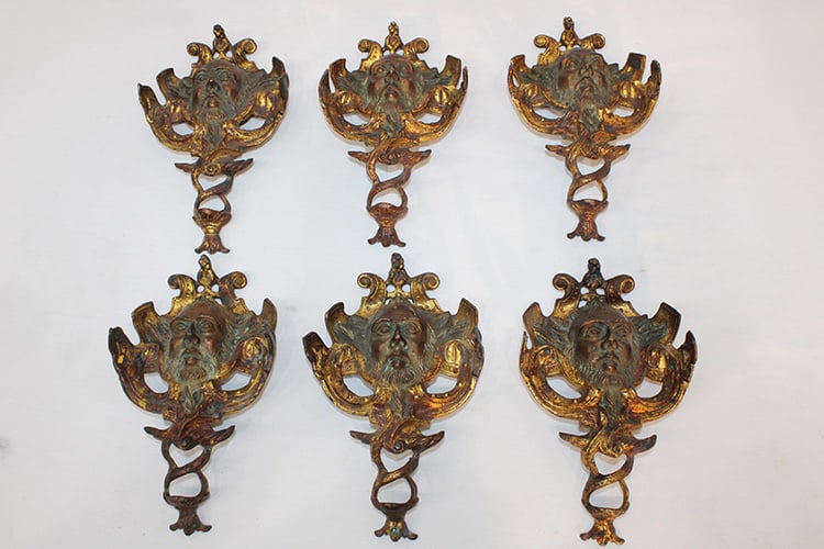 Set of 6 Bronzes. 19th Century Architectural Elements (1 of 7)