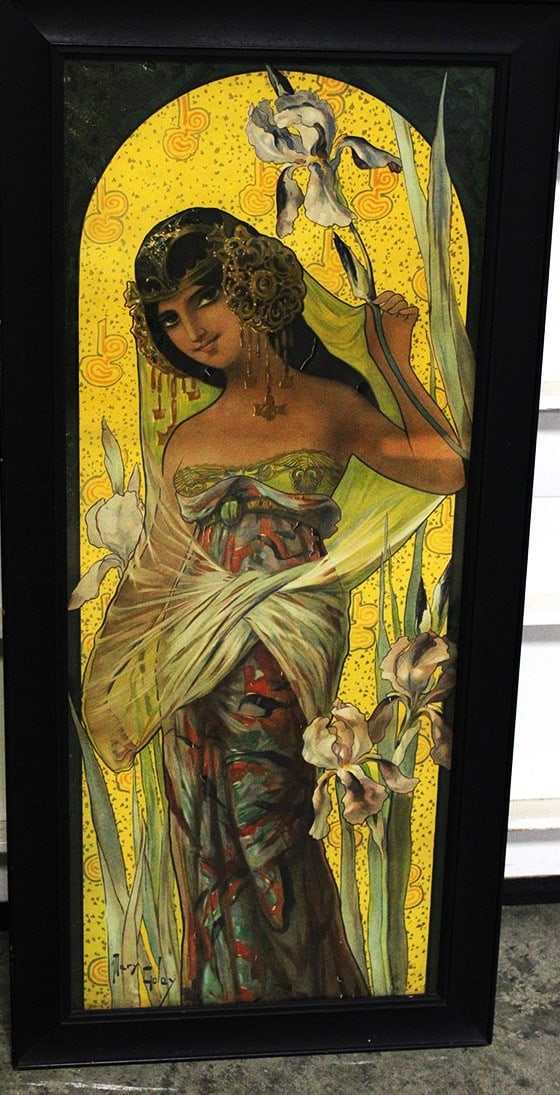Art Nouveau Colored Litho Titled Iris Seduction by Mary Golay (1 of 6)