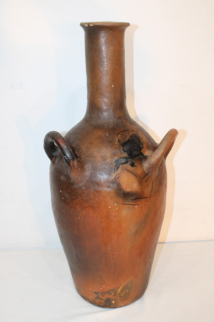 Antique 27" Terracotta Triple Handle Jar (1 of 6)