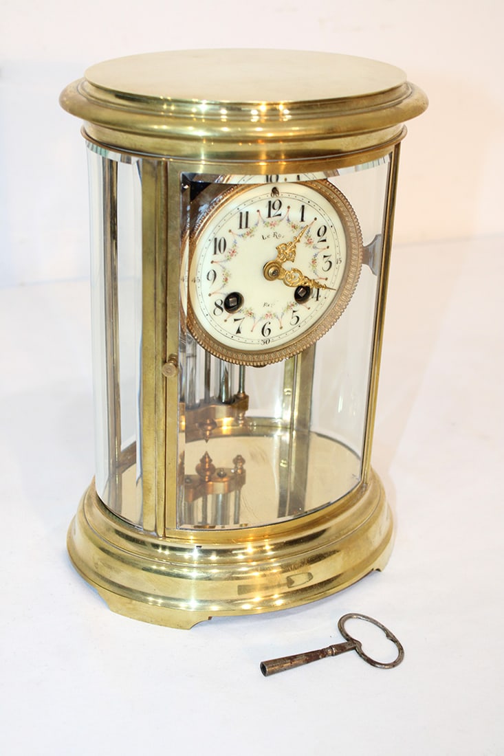 19th Century Oval French Crystal Regulator (1 of 4)