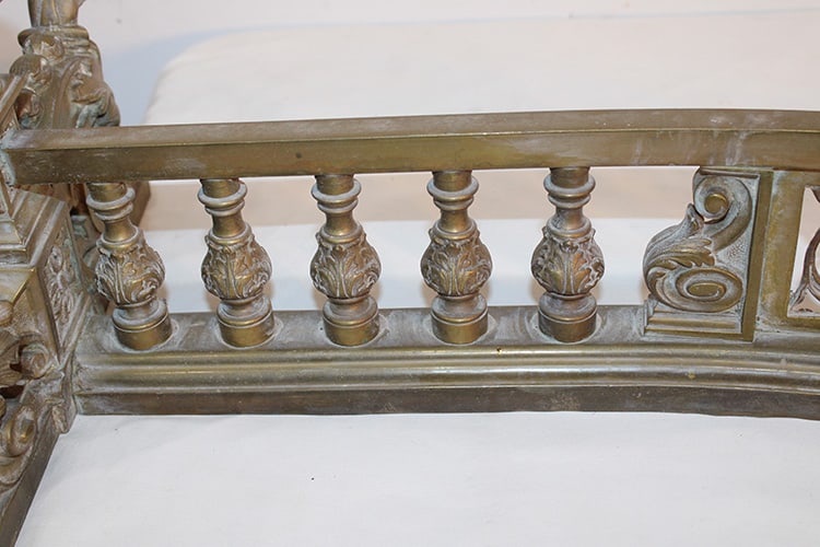 Impressive 5' Solid Brass Victorian Fender - 4