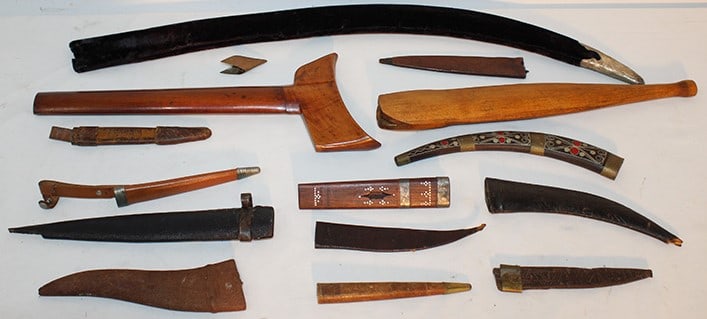 14 Antique Scabbards and Sheaths Most are from Middle Eastern Weapons (1 of 4)