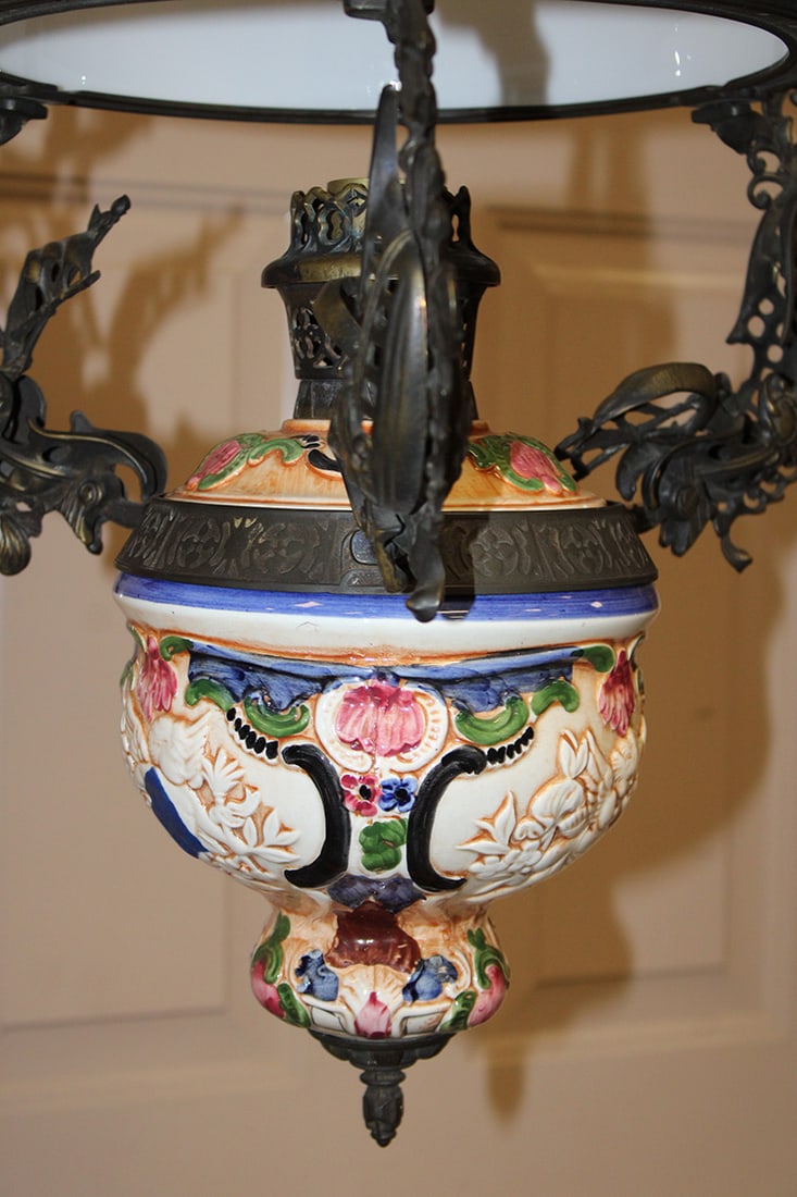 Victorian Counterweight Pull Down Parlor Lamp - 2