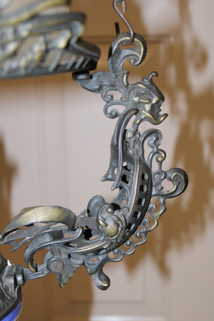 Victorian Counterweight Pull Down Parlor Lamp - 3