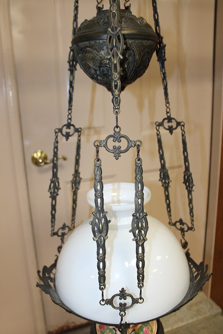 Victorian Counterweight Pull Down Parlor Lamp - 5