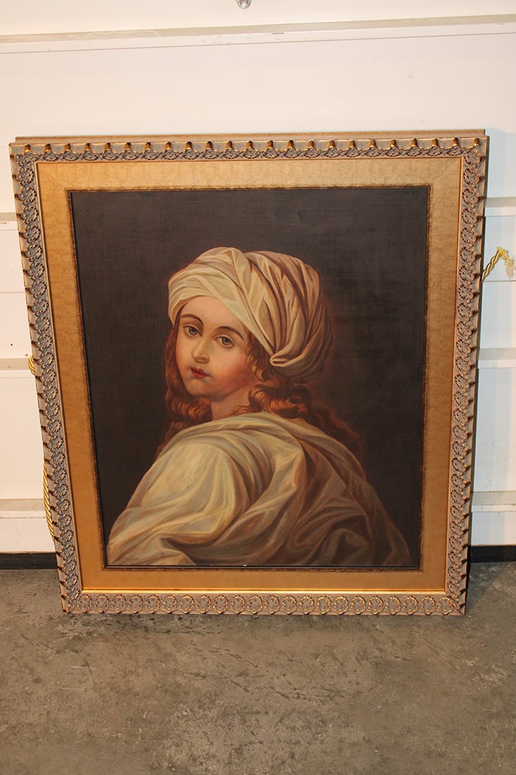 Nice Portrait of Beatrice Cenci by Ginevra Cantofoli (Remake): Nice Portrait of Beatrice Cenci by Ginevra Cantofoli (Remake). Nicely framed with a great look. Pittsfield estate. Size with frame 27" wide X 32" tall.