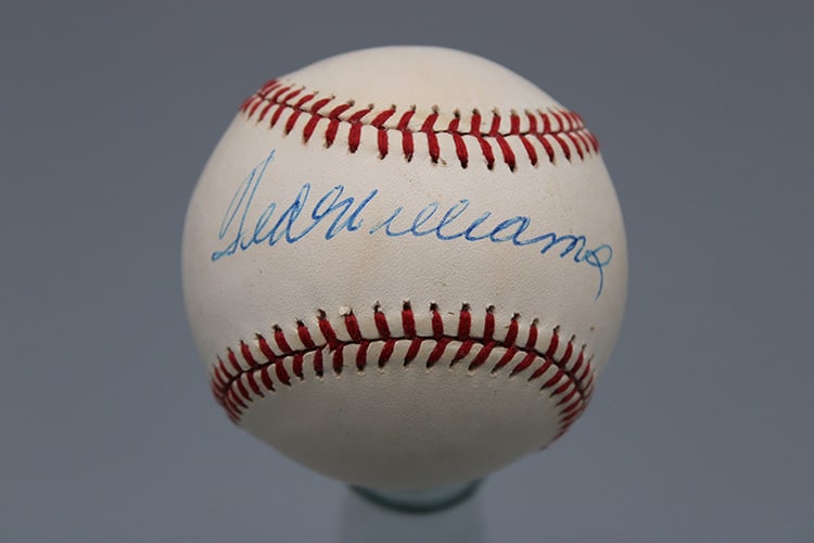 Ted Williams Signed Baseball: Ted Williams Signed Baseball.